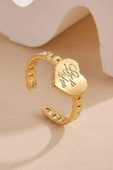 14K Gold Plated LOVE YOU Open Ring Gold One Size Rings - Tophatter Daily Deals