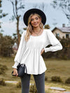 Puff Sleeve Pleated Blouse Blouses - Tophatter Daily Deals