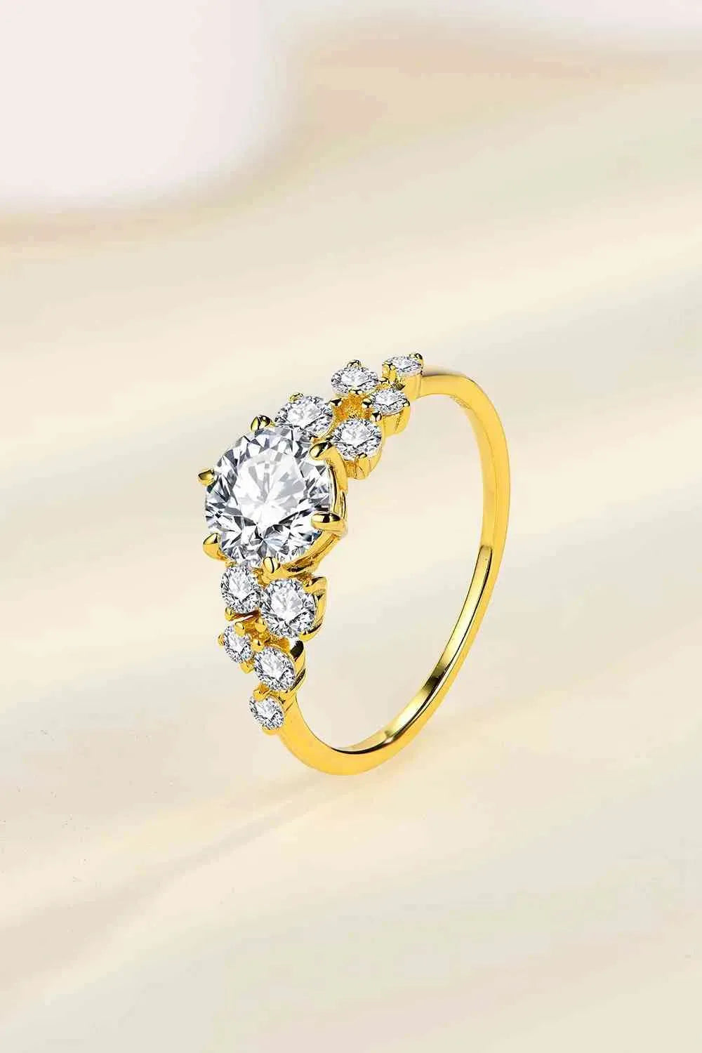 1 Carat Moissanite 925 Sterling Silver Ring Moissanite - Tophatter Daily Deals