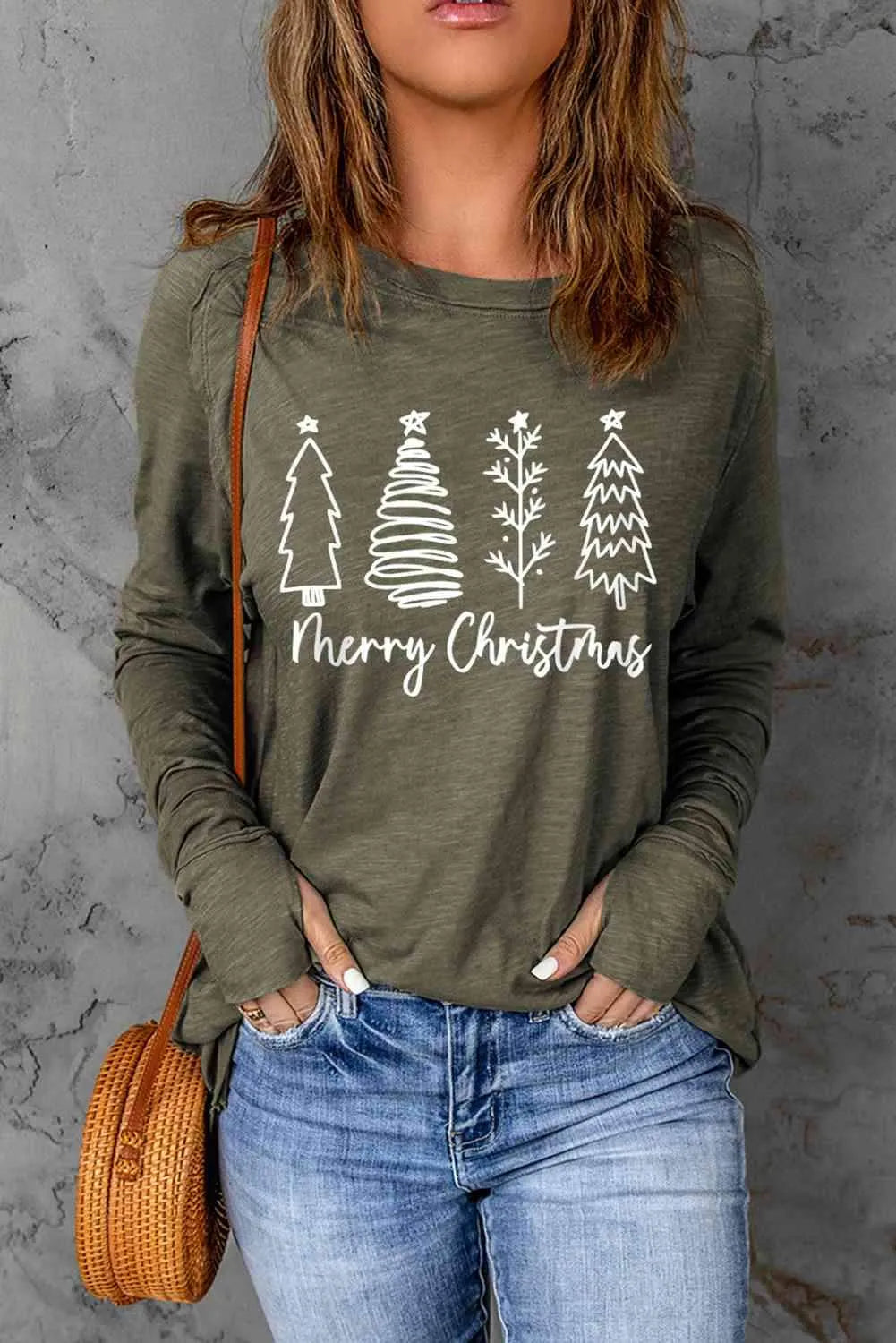 MERRY CHRISTMAS Graphic T-Shirt Women's T-Shirts - Tophatter Daily Deals