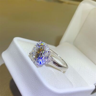 10 Carat Moissanite 925 Sterling Silver Ring Moissanite - Tophatter Daily Deals