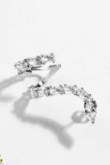 Zircon 925 Sterling Silver Earrings Earrings - Tophatter Daily Deals