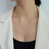 Titanium Steel Letter Necklace Rose Gold One Size Necklaces - Tophatter Daily Deals