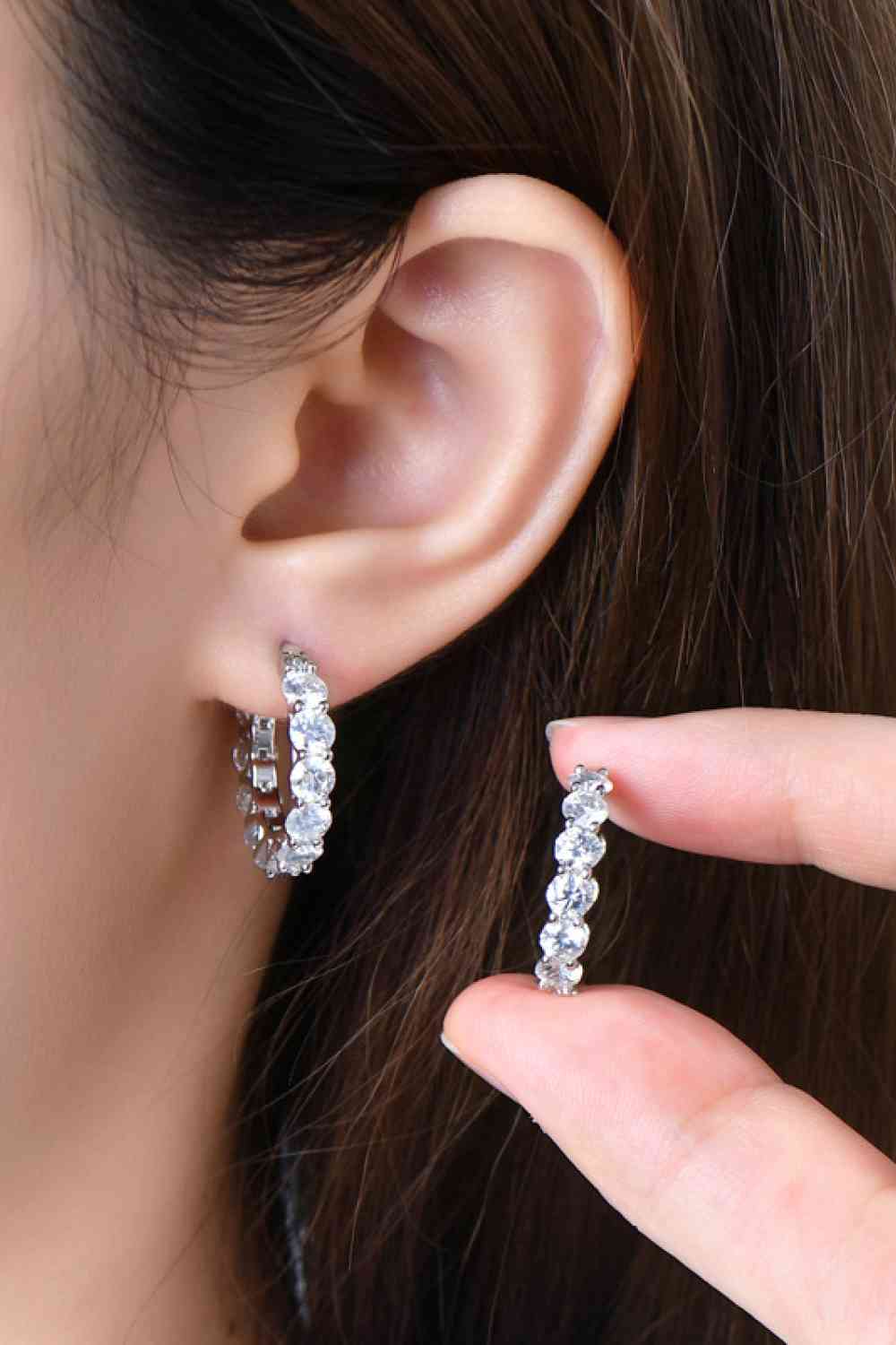 7.2 Carat Moissanite 925 Sterling Silver Earrings - Shop Tophatter Deals, Electronics, Fashion, Jewelry, Health, Beauty, Home Decor, Free Shipping