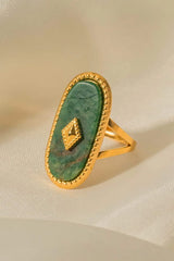 Natural Stone Copper Ring Rings - Tophatter Daily Deals