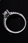 1 Carat Moissanite 925 Sterling Silver Side Stone Ring Rings - Tophatter Daily Deals