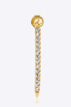 Zircon 925 Sterling Silver Single Earring Gold One Size Earrings - Tophatter Daily Deals