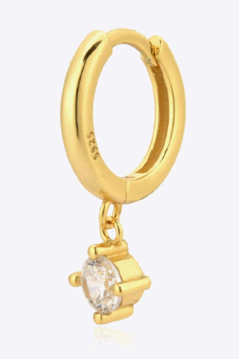 Inlaid Zircon Huggie Drop Earrings Earrings - Tophatter Daily Deals