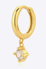 Inlaid Zircon Huggie Drop Earrings Earrings - Tophatter Daily Deals
