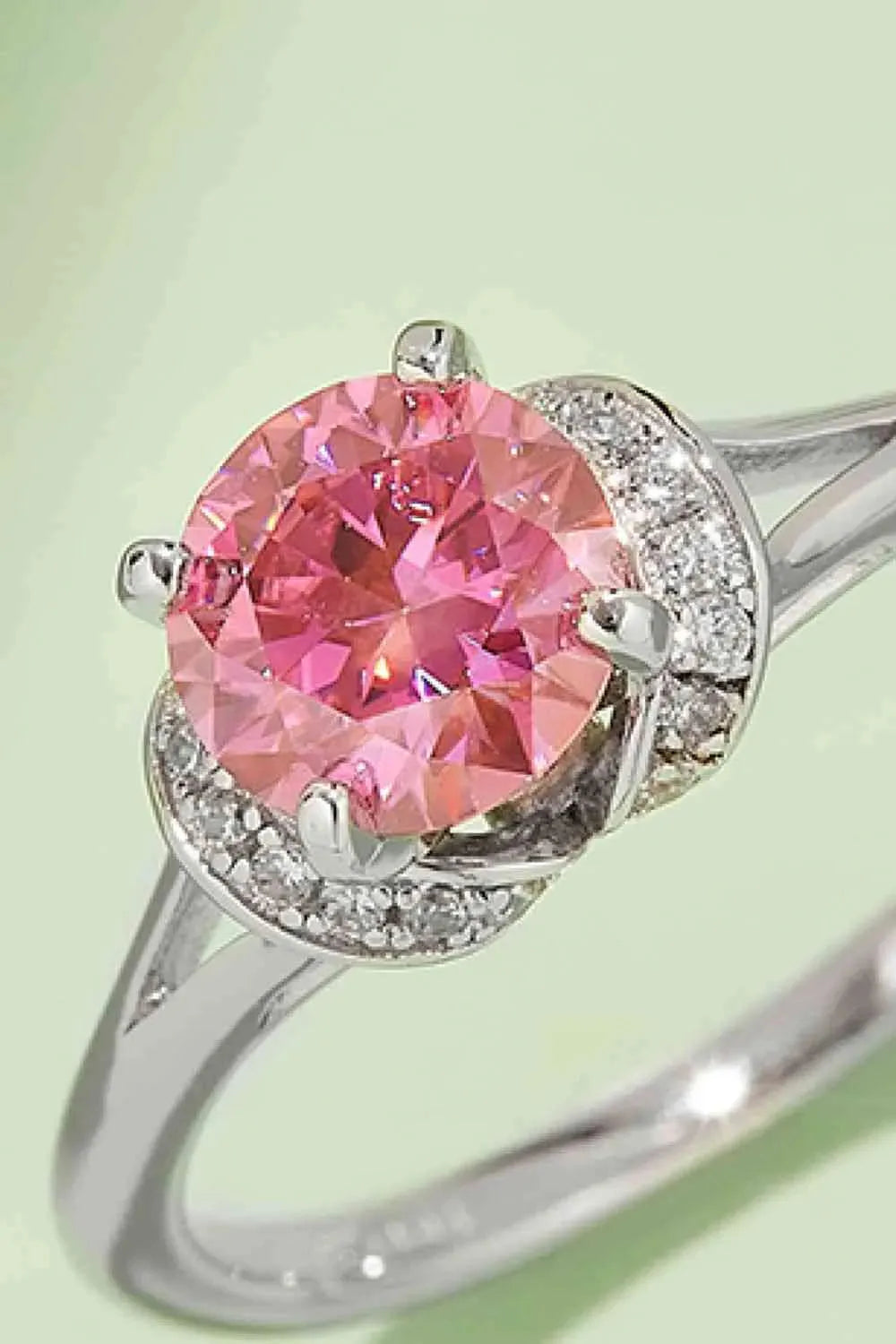 1 Carat Moissanite 4-Prong 925 Sterling Silver Ring Moissanite - Tophatter Daily Deals