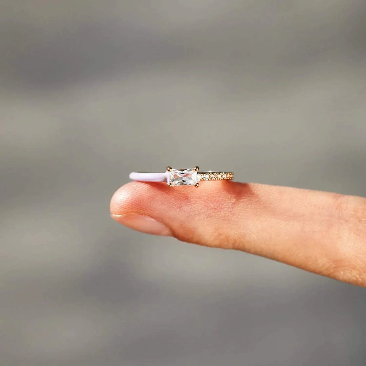 Heart Shape Inlaid Zircon Enamel Ring Rings - Tophatter Daily Deals