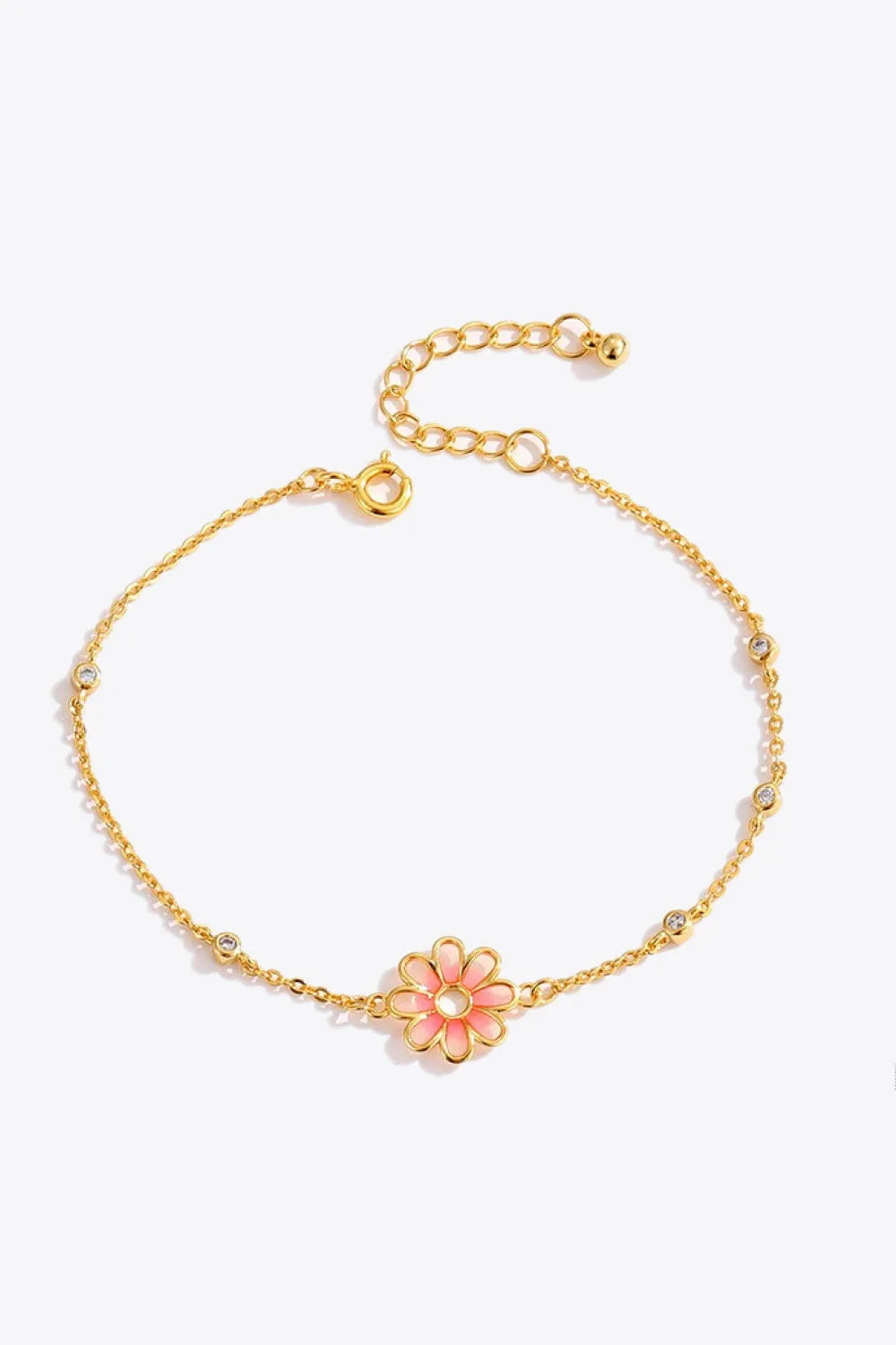 Flower Chain Bracelet Floral One Size Bracelets - Tophatter Daily Deals