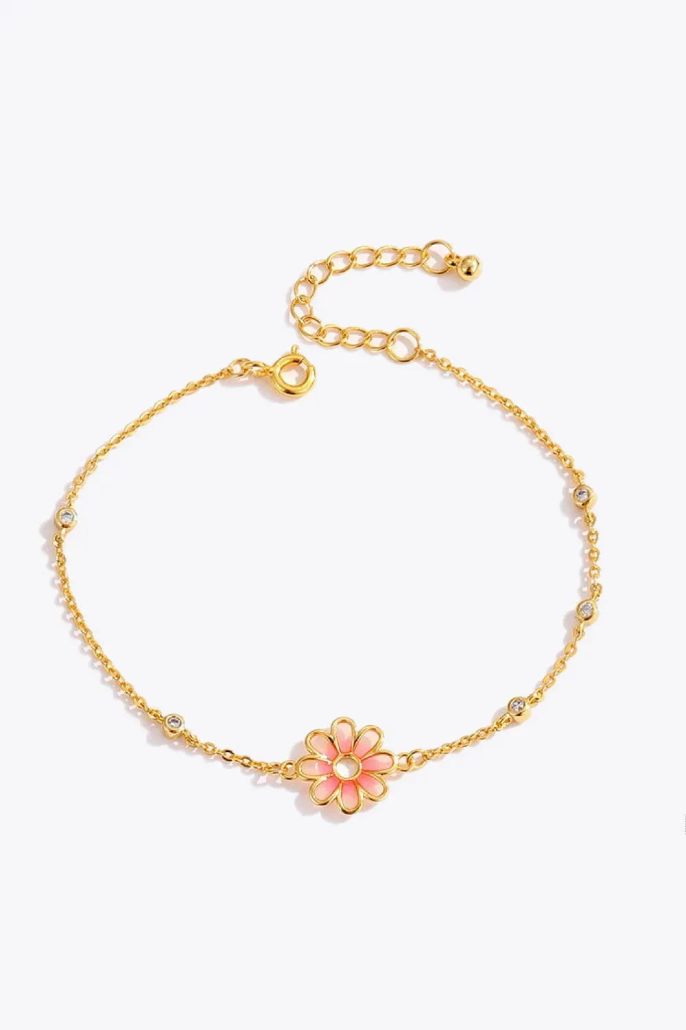 Flower Chain Bracelet Floral One Size Bracelets - Tophatter Daily Deals