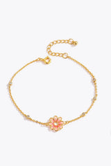 Flower Chain Bracelet Floral One Size Bracelets - Tophatter Daily Deals