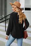 V-Neck Long Sleeve Blouse Blouses - Tophatter Daily Deals