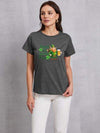 HAPPY ST. PATRICK'S DAY Round Neck T-Shirt Charcoal Women's T-Shirts - Tophatter Daily Deals