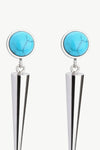 18K Stainless Steel Turquoise Drop Earrings Earrings - Tophatter Daily Deals