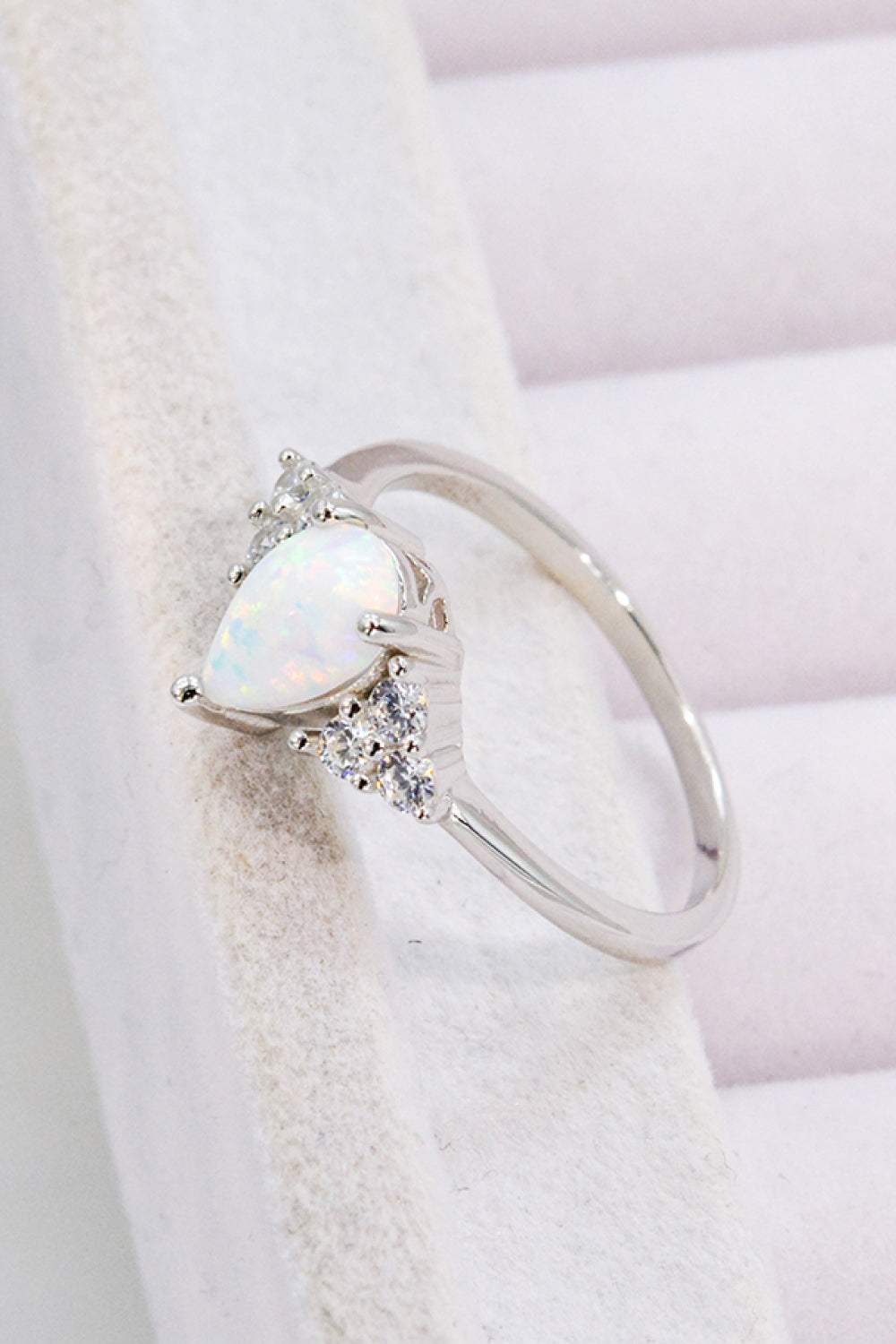 Limitless Love Opal and Zircon Ring Opal - Tophatter Daily Deals