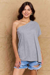 Ninexis in My Groove One Shoulder Loose Top Blouses - Tophatter Daily Deals