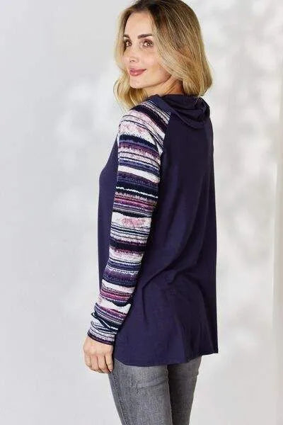 Celeste Full Size Buttoned Striped Long Sleeve Top Blouses - Tophatter Daily Deals