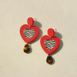 Contrast Geometric Acrylic Earrings Style F One Size Earrings - Tophatter Daily Deals