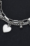 Heart Charm Stainless Steel Bracelet Bracelets - Tophatter Daily Deals