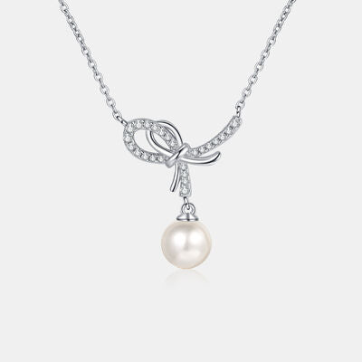 Natural Pearl Pendant Moissanite 925 Sterling Silver Necklace - Shop Tophatter Deals, Electronics, Fashion, Jewelry, Health, Beauty, Home Decor, Free Shipping