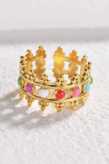 18K Gold Plated Open Ring Multicolor One Size Rings - Tophatter Daily Deals