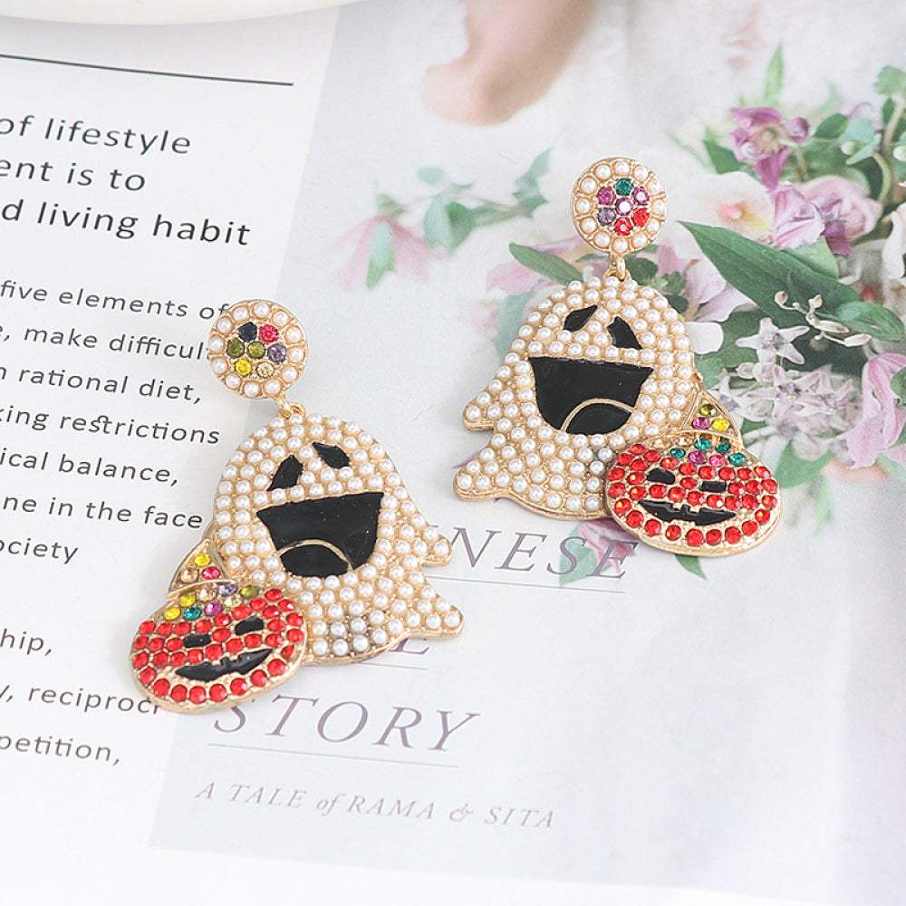 Ghost Rhinestone Alloy Earrings Earrings - Tophatter Daily Deals