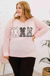 Plus Size Rabbit Graphic Long Raglan Sleeve Easter Tee Women's T-Shirts - Tophatter Daily Deals