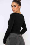 Round Neck Long-Sleeve Top Blouses - Tophatter Daily Deals