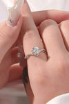 1 Carat Moissanite 925 Sterling Silver Ring Moissanite - Tophatter Daily Deals