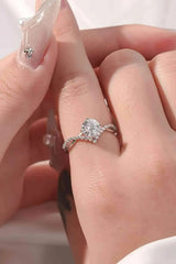 1 Carat Moissanite 925 Sterling Silver Ring Moissanite - Tophatter Daily Deals