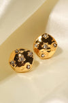 18K Gold-Plated Cubic Zirconia Stud Earrings Earrings - Tophatter Daily Deals
