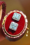 2 Carat Moissanite Square Earrings Moissanite - Tophatter Daily Deals