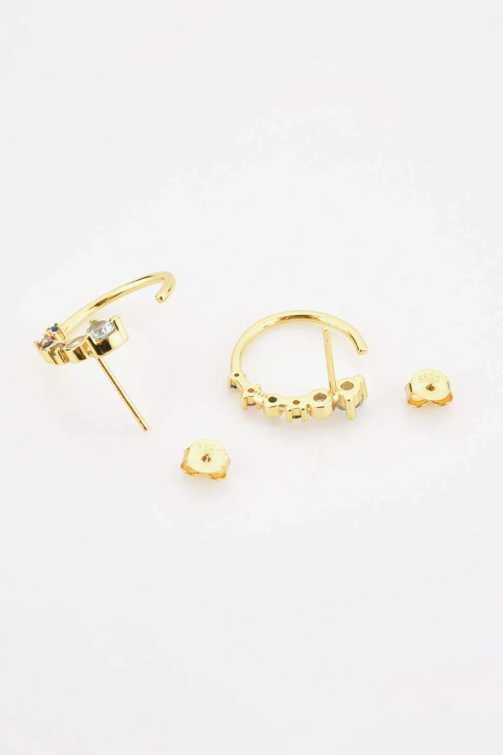 18K Gold-Plated 925 Sterling Silver C-Hoop Earrings Earrings - Tophatter Daily Deals