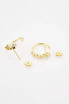 18K Gold-Plated 925 Sterling Silver C-Hoop Earrings Earrings - Tophatter Daily Deals