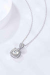 1 Carat Moissanite Square Pendant Necklace Moissanite - Tophatter Daily Deals