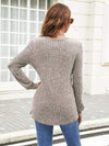 Ribbed Surplice Long Sleeve T-Shirt Women's T-Shirts - Tophatter Daily Deals