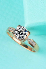 1 Carat Moissanite Ring Rose Gold Moissanite - Tophatter Daily Deals