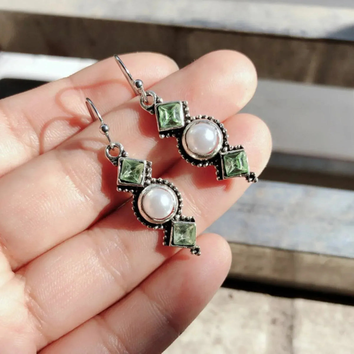 Rhinestone Alloy Dangle Earrings Earrings - Tophatter Daily Deals