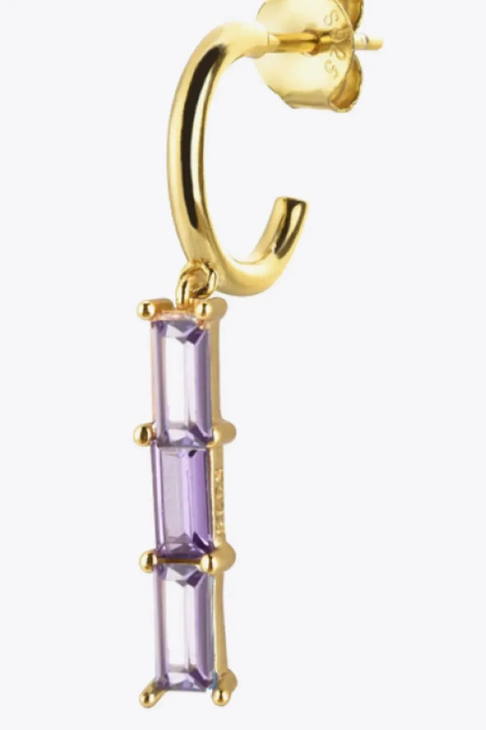 Inlaid Zircon 925 Sterling Silver Earrings Earrings - Tophatter Daily Deals