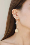 Inlaid Rhinestone Moon and Star Drop Earrings Earrings - Tophatter Daily Deals