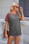 Round Neck Short Sleeve T-Shirt Women's T-Shirts - Tophatter Daily Deals