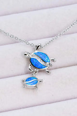 Opal Turtle Pendant Necklace Opal - Tophatter Daily Deals