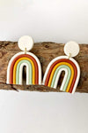 Rainbow Shape Dangle Earrings Ivory One Size Earrings - Tophatter Daily Deals