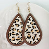 Teardrop Shape Wooden Dangle Earrings Style C One Size Earrings - Tophatter Daily Deals