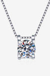 1 Carat Moissanite 925 Sterling Silver Chain Necklace Moissanite - Tophatter Daily Deals