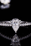 1 Carat Moissanite 925 Sterling Silver Side Stone Ring Rings - Tophatter Daily Deals