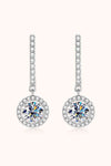 2 Carat Moissanite 925 Sterling Silver Drop Earrings Silver One Size Moissanite - Tophatter Daily Deals